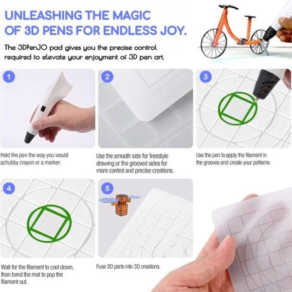 Silicone Drawing Mat for 3D Pen Design-mat-and-FreePad-3D-pen-drawing-aids-3d-pen-in-jordan